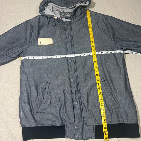 VTG Altamont Victorville Jacket Mens XL Blue Hooded Quilted Lining Y2K *FLAWS - Picture 9 of 15